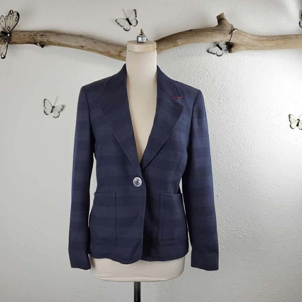 Paul Smith blue  nautical 100% virgin wool blazer